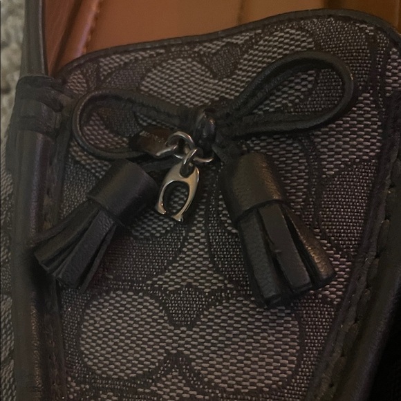 Coach Black and Gray Patterned Loafers - Picture 2 of 5